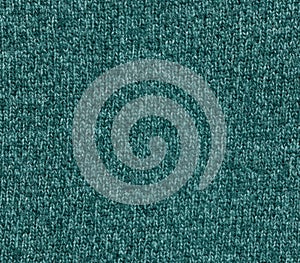 Cyan color knitting cloth texture.