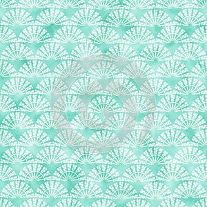 Cyan decorative watercolored background pattern