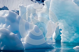 Cyan icebergs