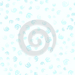 Cyan spiral pattern. Seamless vector