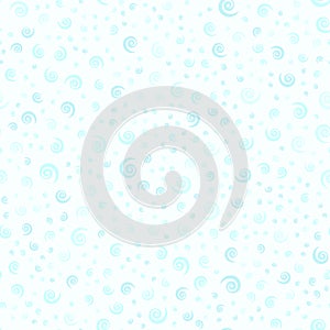 Cyan spiral pattern. Seamless vector