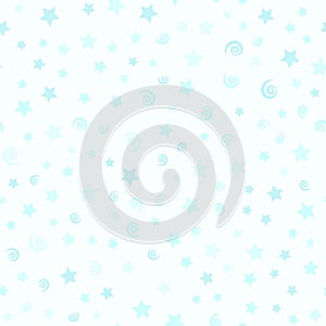 Cyan star pattern. Seamless vector