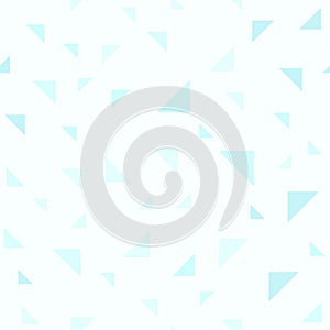 Cyan triangle pattern. Seamless vector