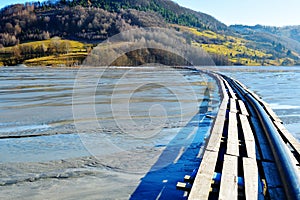 Cyanide lake at Geamana Romania photo