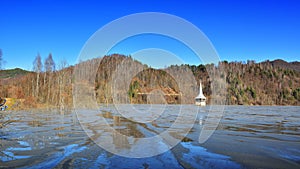 Cyanide lake at Geamana Romania photo