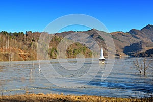 Cyanide lake at Geamana Romania photo