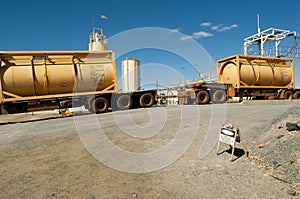 Cyanide Tanks Unloading photo