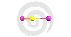 Cyanogen bromide molecular structure isolated on white