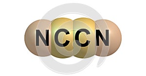 Cyanogen molecular structure isolated on white