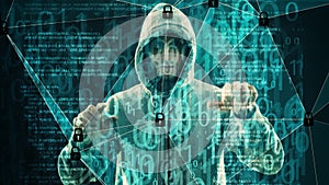 Cyber attack binary numbers, big data security
