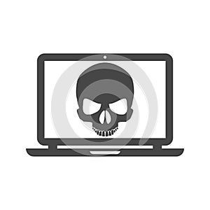 Cyber Attack icon, Hacker Icon, Cyber Crime or threats