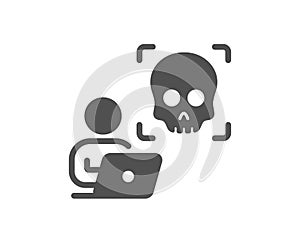 Cyber attack icon. Ransomware threat sign. Vector