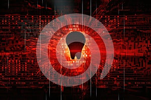 Cyber attacks abstract background with virtual hacks