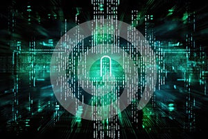 Cyber attacks abstract background with virtual hacks