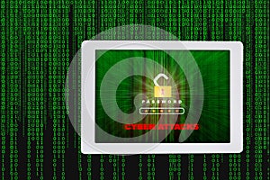 Cyber attacks and hacking detected concept