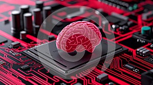 Cyber brain system and quantum computing circuit board, detailed view