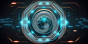 cyber circuit future technology concept background created with Generative AI
