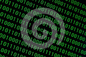 Binary 01 system hacked cyber