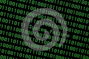 Binary 01 system hacked cyber