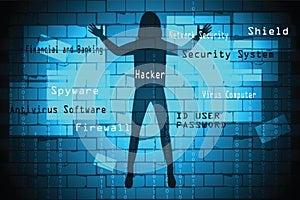 Cyber crime concept,Cyber crimes phishing - vector illustration