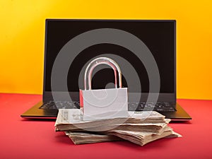 Internet cyber security concept. Ransomware, Malware, Encrypt and Hacking