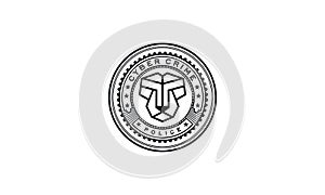 Cyber crime logo design with cheetah symbol