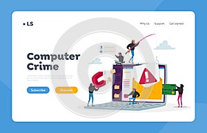 Cyber Crime, Password Phishing Landing Page Template. Hackers Bulgar Steal Personal Data. Internet Security photo
