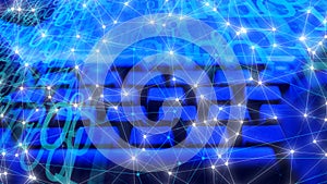 Cyber crime target, abstract technology concept