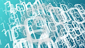 Cyber data binary code, machine learning algorithm idea