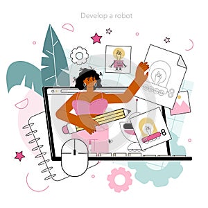 Cyber engineering online service or platform. Robotics' constructing