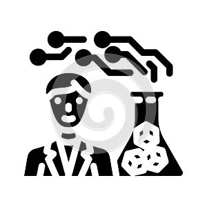 cyber explorer tech enthusiast glyph icon vector illustration photo