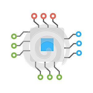 Cyber eye Color Vector Icon which can easily modify or edit