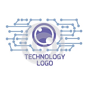 Cyber eye icon. cyber logo template. Vision Logotype concept. vector illustration. Modern tehnology