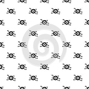 Cyber eye pattern, simple style