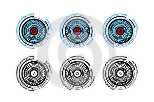 Cyber Eye or Retina Scanning System Illustration