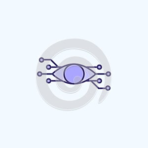 cyber eye symbol 2 colored line icon. Simple colored element illustration. cyber eye symbol outline symbol design from new
