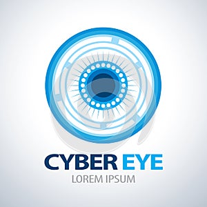 Cyber eye symbol icon