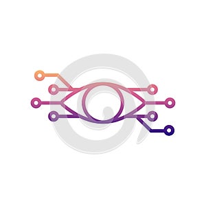 cyber eye symbol nolan icon. Simple thin line, outline vector of New Technologies icons for ui and ux, website or mobile