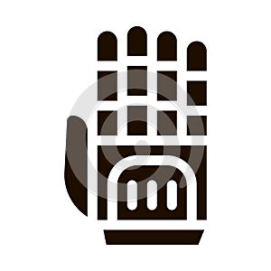 Cyber Hand Artificial Intelligence glyph icon