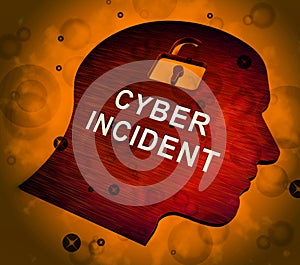 Cyber Incident Data Attack Alert 3d Rendering