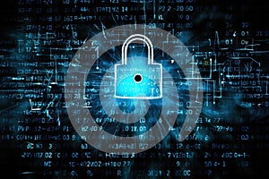 Cyber information secure system protect code data safety digital network safe tech