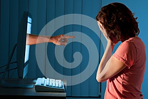 Cyber internet computer bullying photo