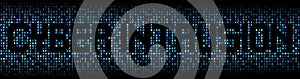Cyber Intrusion text on hex code illustration photo
