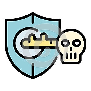 Cyber key icon vector flat