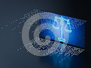 Cyber law concept