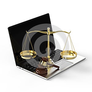 Cyber law or internet law concept