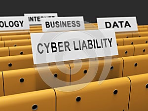 Cyber Liability Insurance Data Cover 3d Rendering