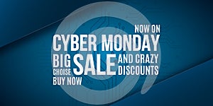 Cyber Monday advertizing banner design. photo