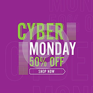 Cyber monday banner abstract background