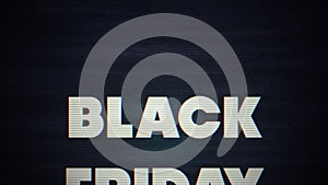 Cyber Monday Black Friday big sale 3d text design looping animation - old tv effect